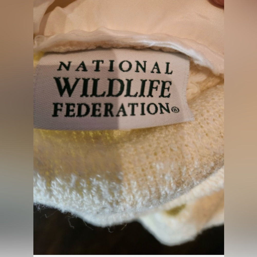 Cozy Cream Teddy Jacket with Red Accents - Picture 5 of 12